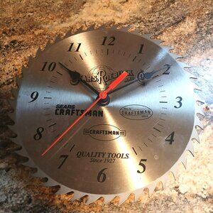 vintage Sears, Roebuck & Co. Saw Blade Clock SHIPS FREE
